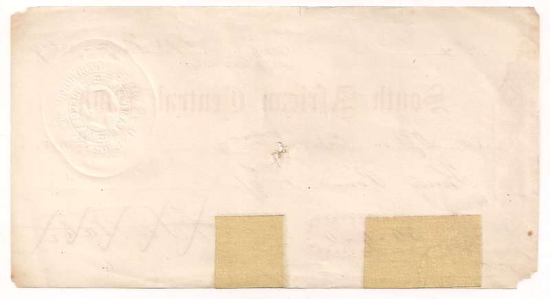 Cape of Good Hope Revenue: Embossed QV 1d Cheque