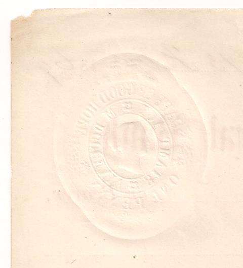 Cape of Good Hope Revenue: Embossed QV 1d Cheque