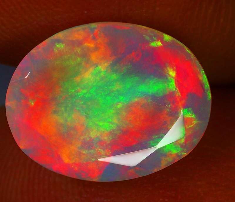 2.91 Ct. IF Premium 13 x 10 mm Rainbow Multi Flashy 3D Solid Color Play Welo Opal