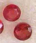 2 piece Rubies 2.00mm Round faceted cut T. W. .09ct