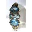 9Ct White Gold and Blue Topaz Ring