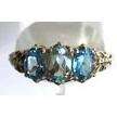 9Ct White Gold and Blue Topaz Ring