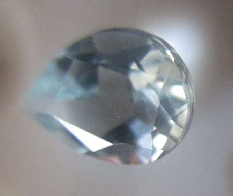 7.00 x 5.00 mm Pear cut Genuine Aquamarine  0.67 ct