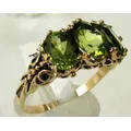 9 ct Gold and Genuine Peridot Ring