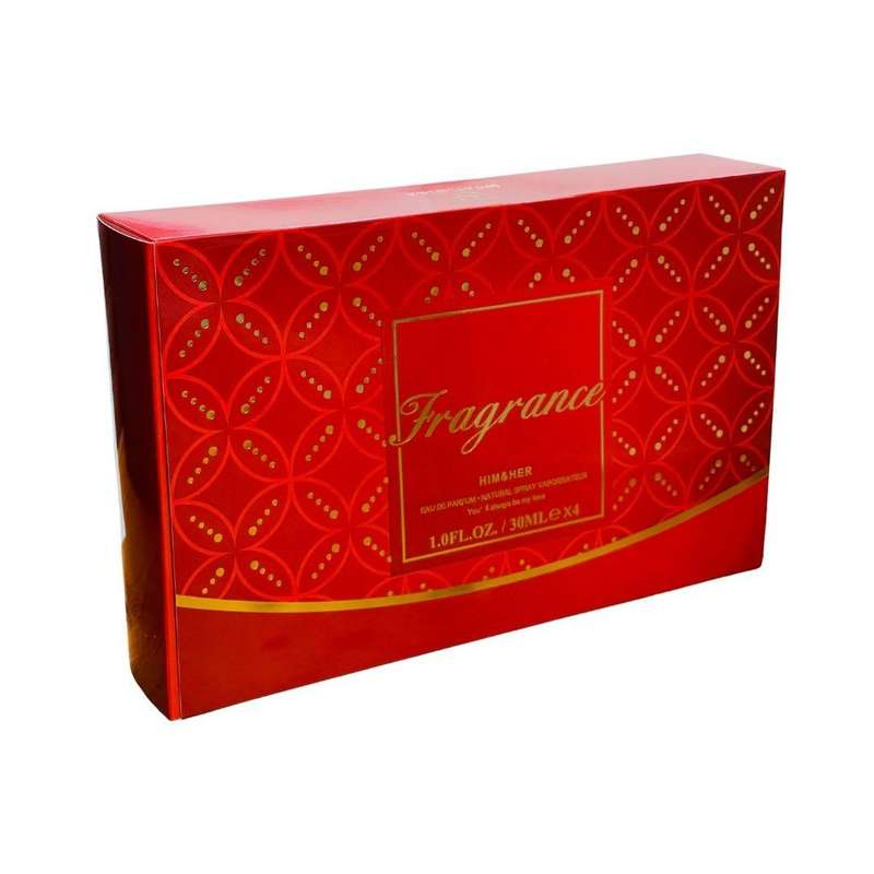 Luca Him & Her Fragrance Perfume Gift Set - 4x30ml EDP + Keyring & Premium Gift Bag COMBO