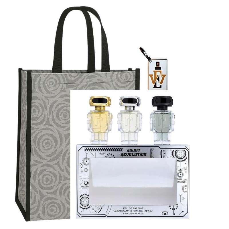Robot Revolution 3 EDP Perfumes Set for Men + Keyring & Premium Gift Bag COMBO