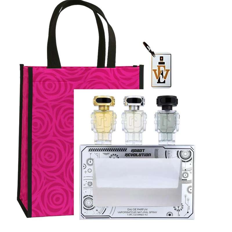 Robot Revolution 3 EDP Perfumes Set for Men + Keyring & Premium Gift Bag COMBO