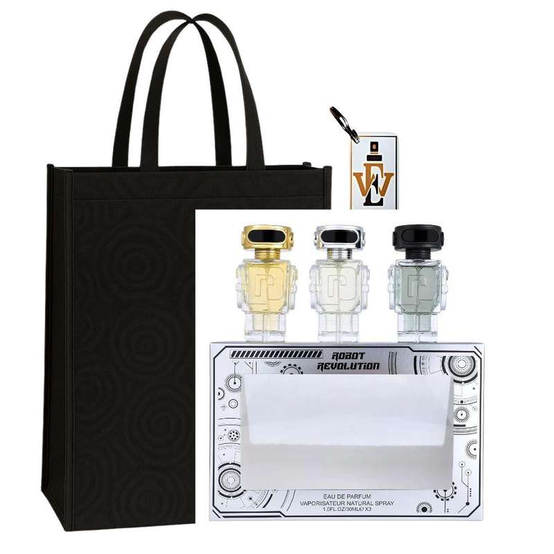 Robot Revolution 3 EDP Perfumes Set for Men + Keyring & Premium Gift Bag COMBO
