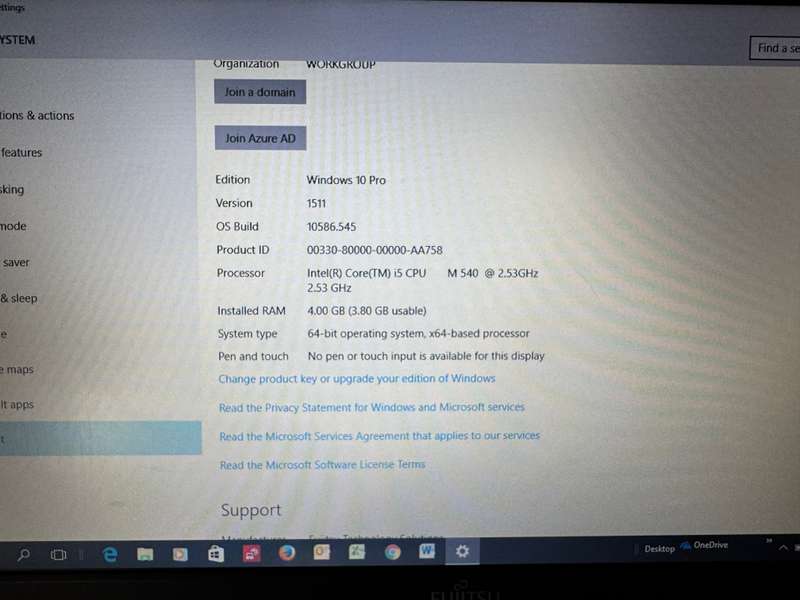 Fujitsu Lifebook S Series Intel Core i5