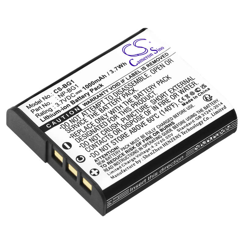 Camera Battery  CS-BG1   for  SonyCyber-shot DSC-W170/N  NP-BG1etc.
