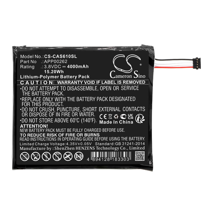 Mobile, SmartPhone Battery  CS-CAS610SL  for  Cat S61 APP00262  etc
