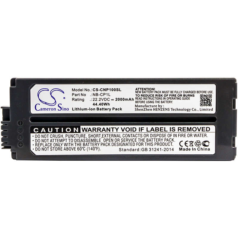 Printer Battery CS-CNP100SL for CANON Selphy CP-710 Photo Printers etc.