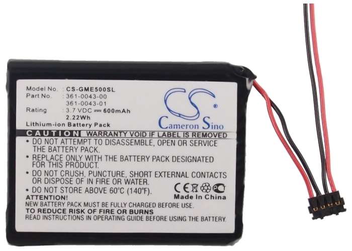 GPS, Navigator Battery CS-GME500SL for GARMIN 010-01626-02 etc.