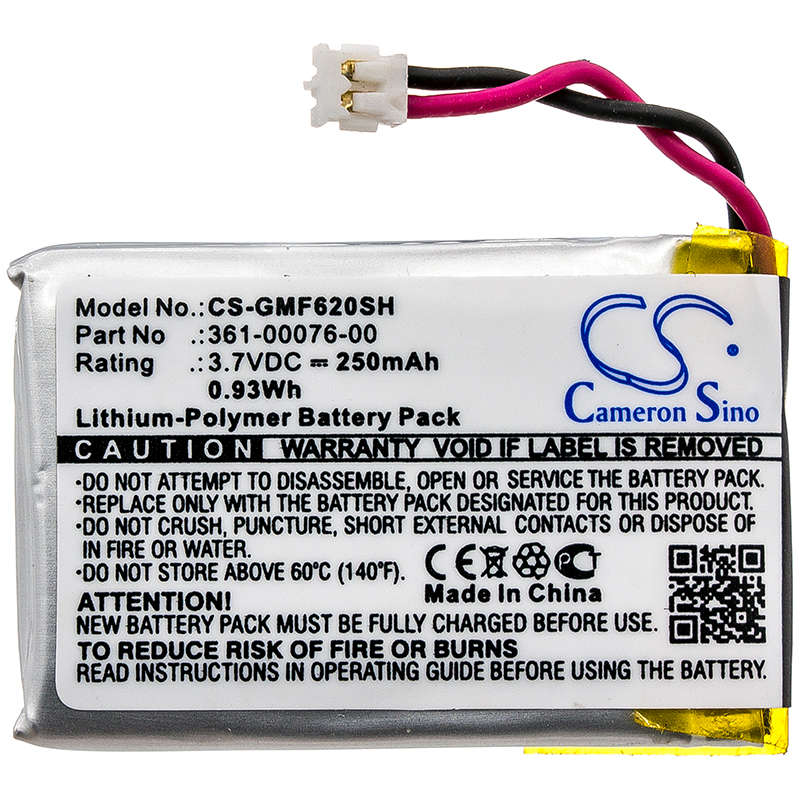 Smartwatch Battery  CS-GMF620SH  for  Garmin Forerunner  620  361-00076-00