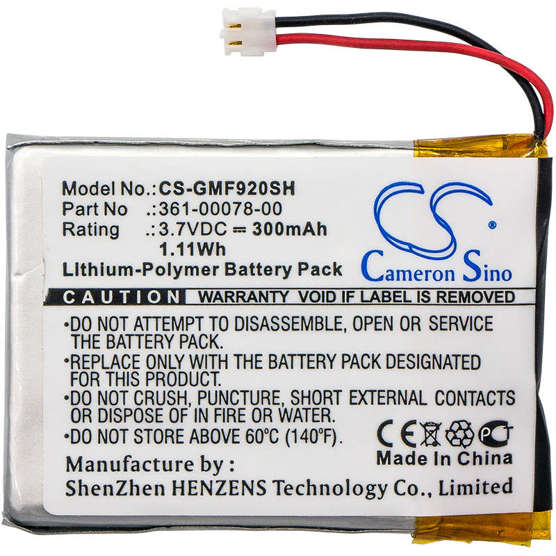 Smartwatch Battery  CS-GMF920SH  for  GarminForerunner 920XT  361-00078-00