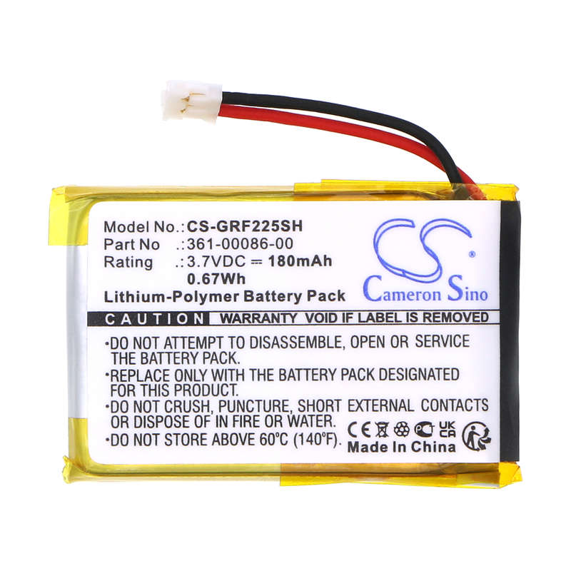 Smartwatch Battery  CS-GRF225SH  for  Garmin  Forerunner  225  361-00086-00  etc.