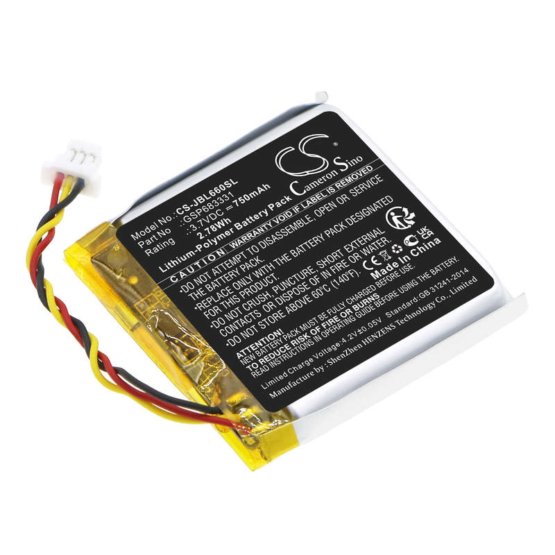 Wireless Headset Battery  CS-JBL660SL  for  JBL LIVE  660  GSP683331