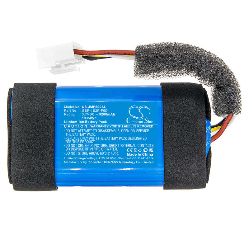 Speaker Battery  CS-JMF600SL  for  JBL FLIP 6  GSP-1S2P-F6D  etc.