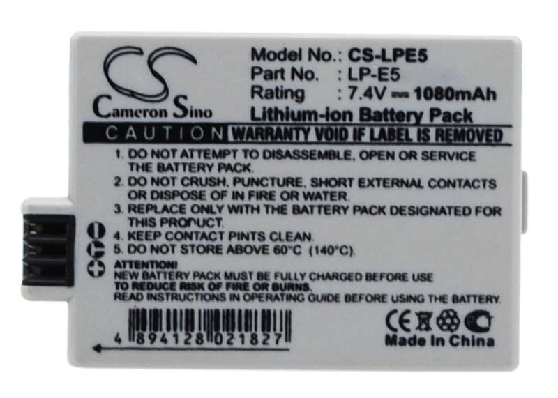 Camera Battery CS-LPE5 for CANON EOS 1000D etc.