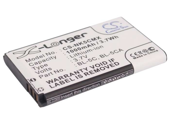 Mobile, SmartPhone Battery CS-NK5CMX for NOKIA BL-5C etc.