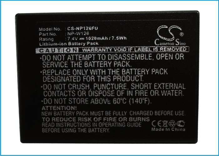 Camera Battery CS-NP126FU for FUJIFILM NP-W126 etc.