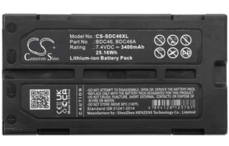 Equipment Battery CS-SDC46XL for Sokkia Pentax Rca  etc.