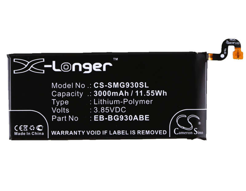Mobile, SmartPhone Battery CS-SMG930SL for SAMSUNG Galaxy S7 etc.