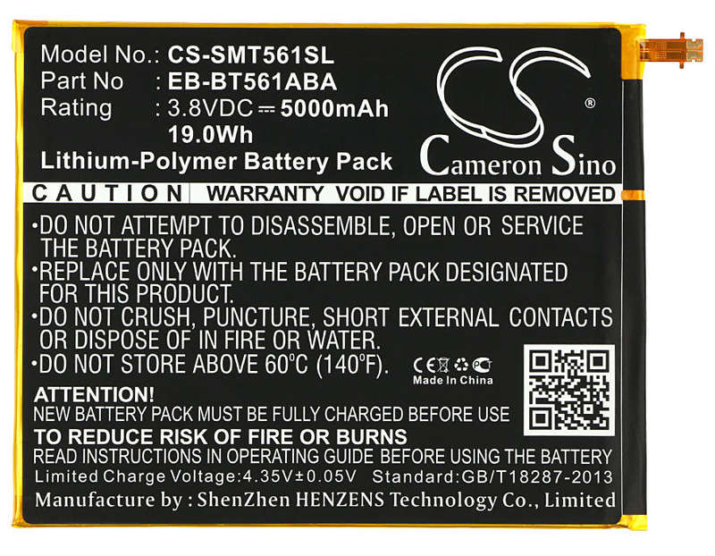 Tablet Battery   CS-SMT561SL  for  Samsung  SM-T561  EB-BT561ABE  etc.