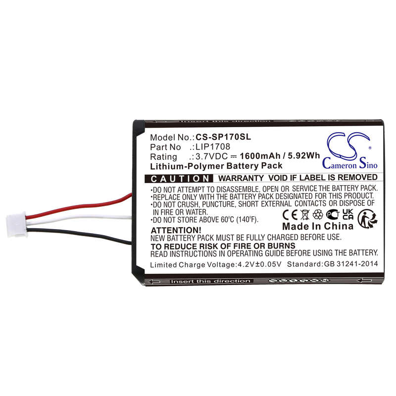 Game, PSP, NDS Battery  CS-SP170SL  for  Sony PS5 DualSense etc.