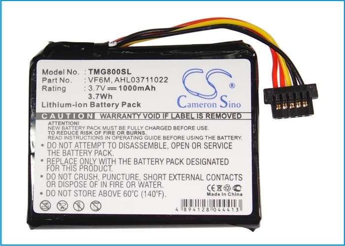 GPS, Navigator Battery  CS-TMG800SL  for  TomTom  Go 820  AHL03711022  etc.