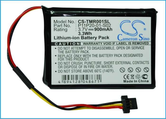 GPS, Navigator Battery CS-TMR001SL for TOMTOM P11P20-01-S02 etc.
