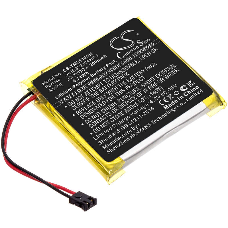 GPS, Navigator Battery  CS-TMS110SH  for  TomTomSpark Cardio + Music GPS  AHB332824HPS  etc.