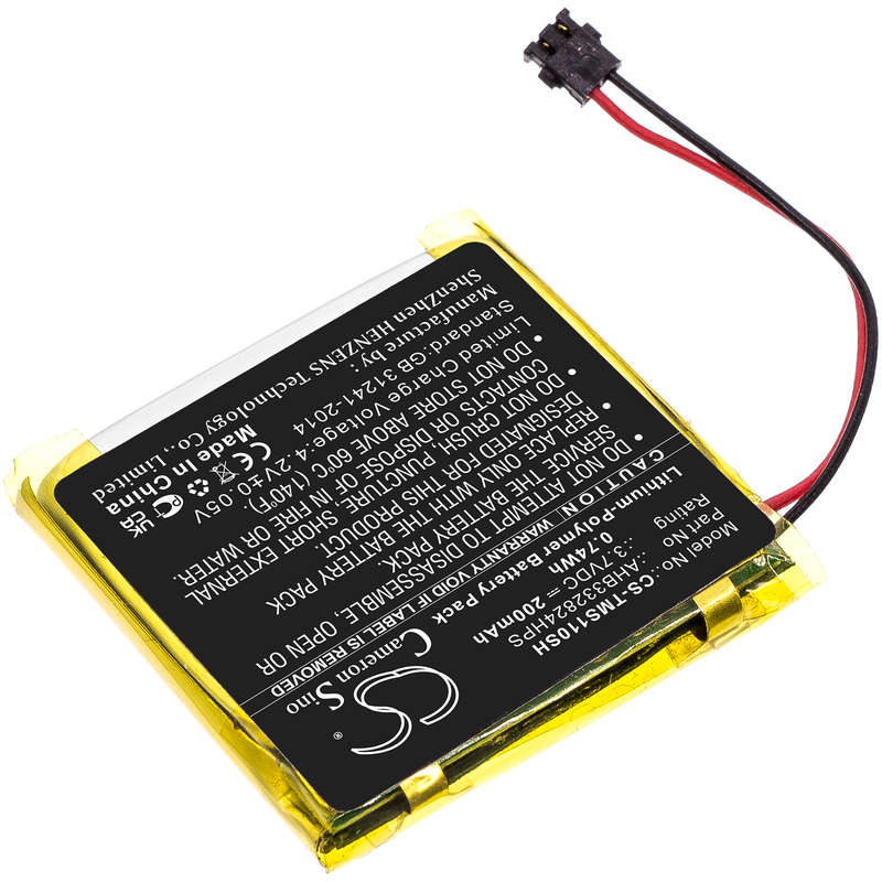 GPS, Navigator Battery  CS-TMS110SH  for  TomTomSpark Cardio + Music GPS  AHB332824HPS  etc.