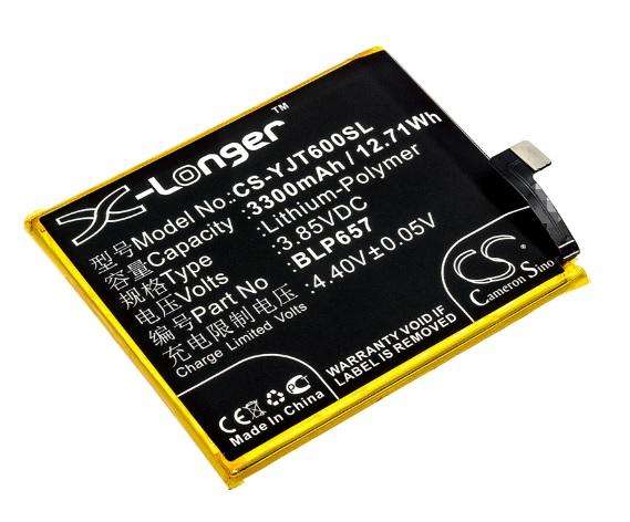 Mobile, SmartPhone Battery  CS-YJT600SL  for  OnePlus6  BLP657  etc.