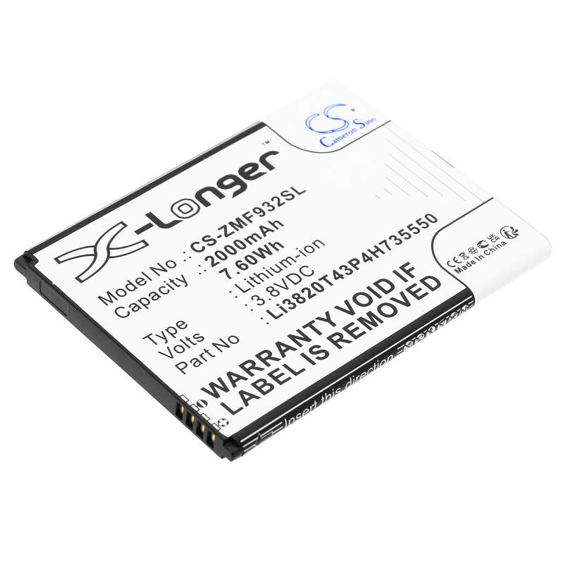 Hotspot Battery  CS-ZMF932SL  for  ZTE  WiFi5 MF932  MF937Li3820T43P4H735550