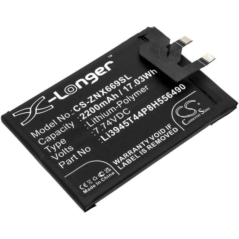 Mobile, SmartPhone Battery  CS-ZNX669SL  ZTE  NX669J-P  Li3945T44P8H556490
