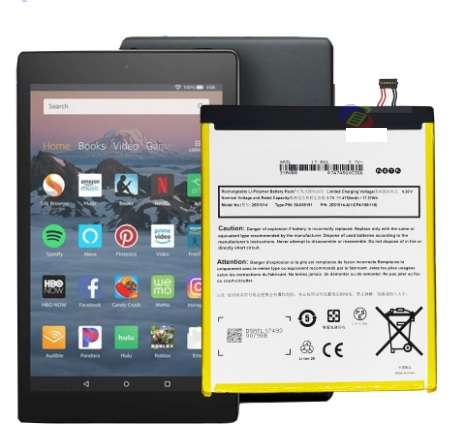 Ebook, eReader Battery  ITCS-AKF8LHH  for  Amazon Kindle  Fire 8  26S1014  etc.