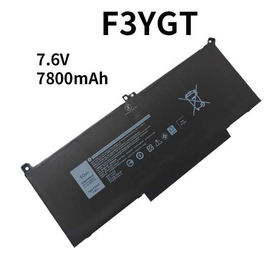 Notebook, Laptop Battery  ITCS-DELLF3YGT59WHRM  for  DELL  Latitude 12 7290  F3YGT  59WH  etc.