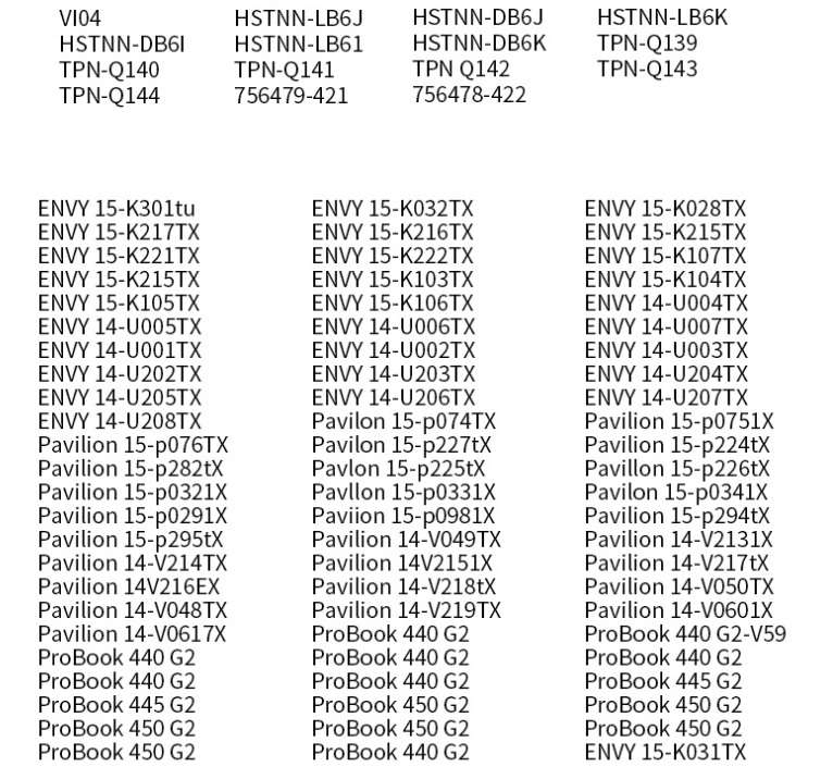 Notebook, Laptop Battery  ITCS-HPVI04RM  for  HP ProBook 440 450 ENVY 14 15  VI04  etc
