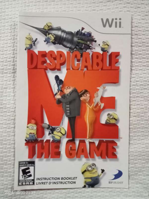 Despicable Me The game - MANUAL ONLY (Wii)