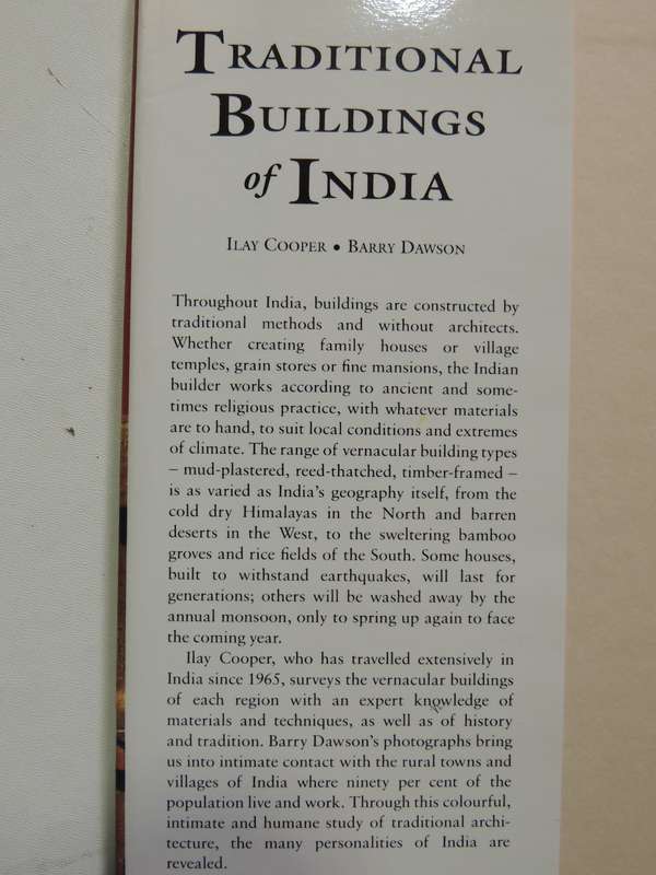 Traditional Buildings Of India - Ilay Cooper & Barry Dawson