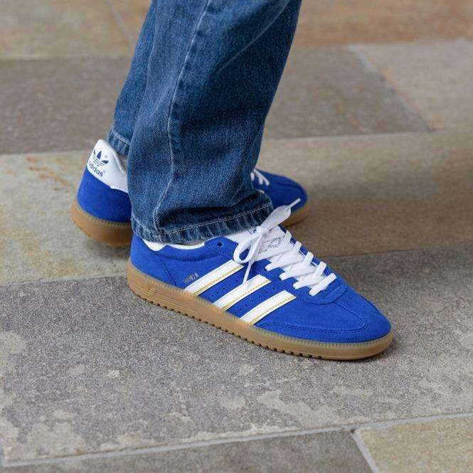 adidas Men`s HAND 2 Semi Lucid Blue/ White/ Mate Gold ID2115 Size UK 10.5 (SA 10.5)