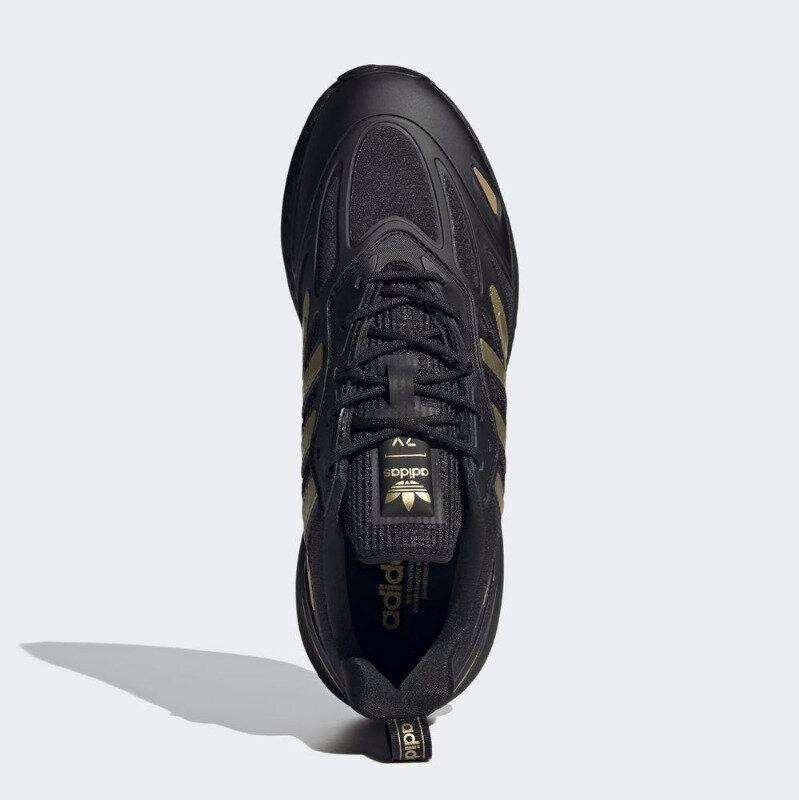 adidas Men`s ZX 2K Boost 2.0 Black/ Gold PREOWNED GZ7743 Size UK 8 (SA 8)
