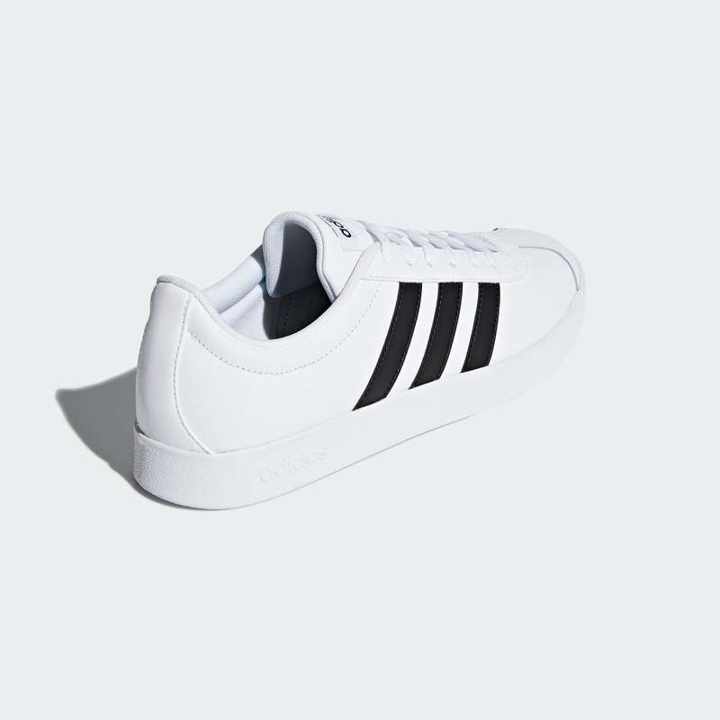 adidas Men`s VL Court 2.0 Cloud White / Core Black DA9868 Size UK 10 (SA 10)