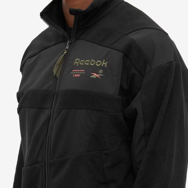 Reebok Men`s Classics Vector Black Fleece Sweatshirt HB5956 Size Small
