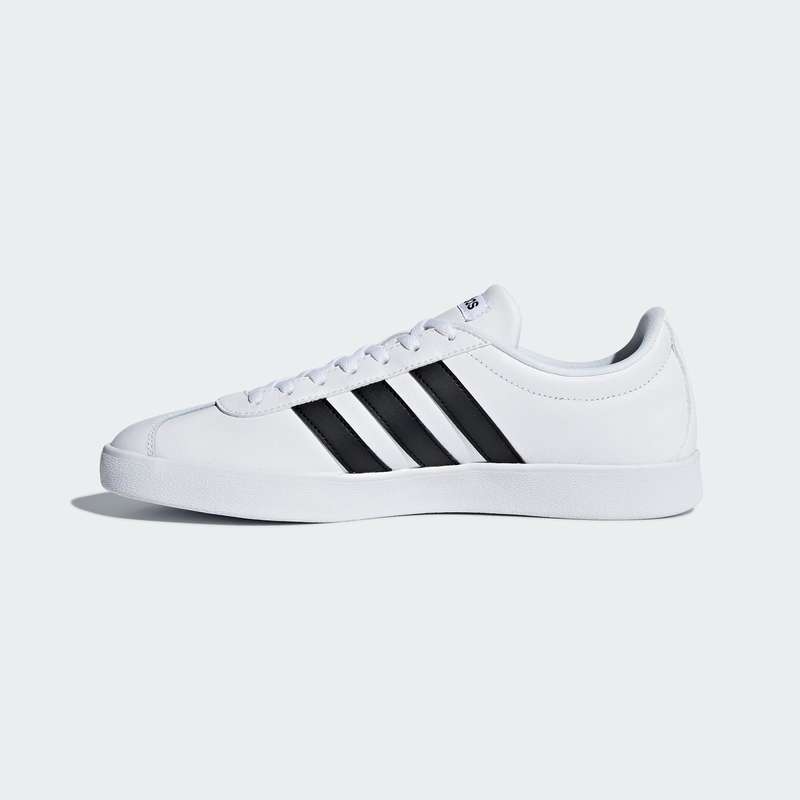 adidas Men`s VL Court 2.0 Cloud White / Core Black DA9868 Size UK 10 (SA 10)