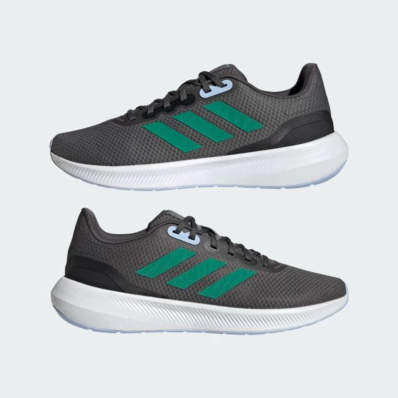 adidas Men`s Runfalcon 3.0 Cloudfoam Low Running Grey Six/ Court Green HP7552 Size UK 11 (SA 11)