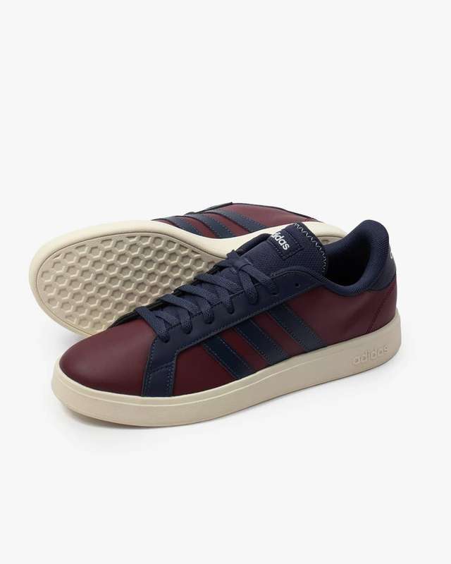 adidas Men`s Grand Court Base 2.0 Shadow Red / Shadow Navy / Off White ID4458 Size UK 11 (SA 11)