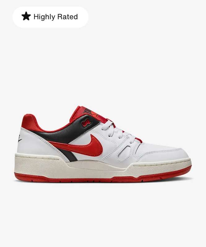 Nike Men's FULL FORCE LOW White/ Mystic Red FB1362 102 Size UK 9 (SA 9)