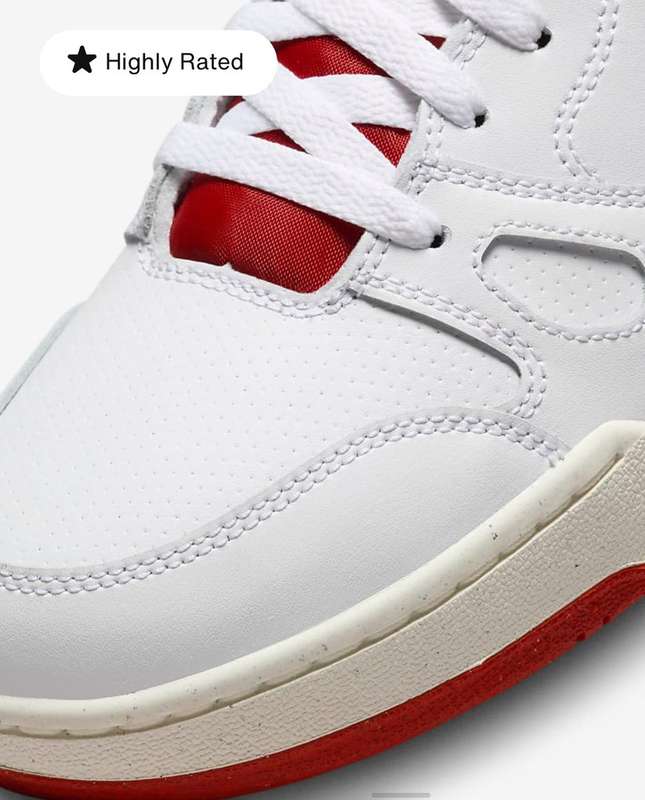 Nike Men's FULL FORCE LOW White/ Mystic Red FB1362 102 Size UK 9 (SA 9)